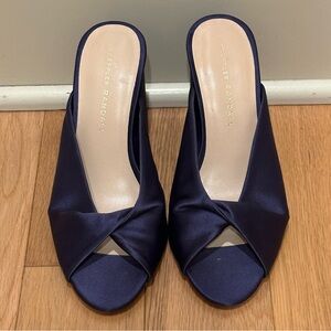 Loeffler Randall Deep Blue Satin Sandals